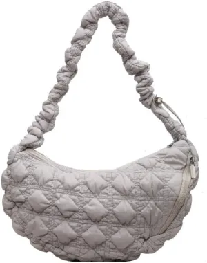 Quilted Tote Bags for Women Puffer Bag Puffy Everyday Purse Lightweight Cloud Cotton Crossbody Shoulder Bag
