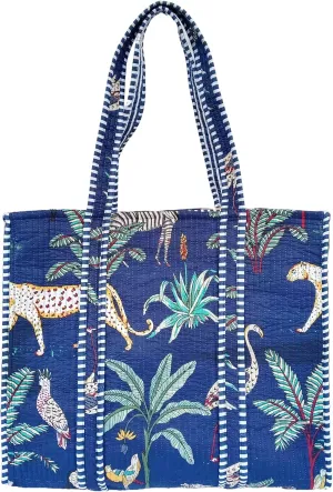 Rastogi Handicrafts Quilted Cotton Women Beautiful Printed Grocery Shopping Bag, Shoulder Bag, Tote Bag, Travel Bags