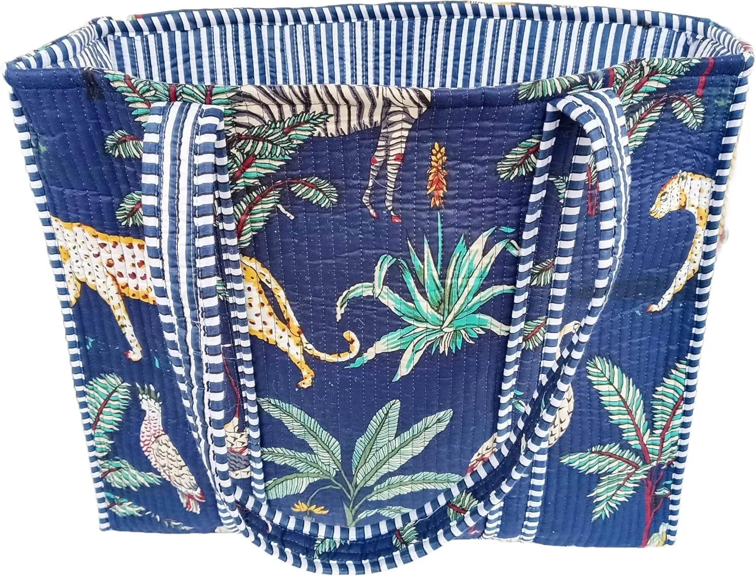 Rastogi Handicrafts Quilted Cotton Women Beautiful Printed Grocery Shopping Bag, Shoulder Bag, Tote Bag, Travel Bags