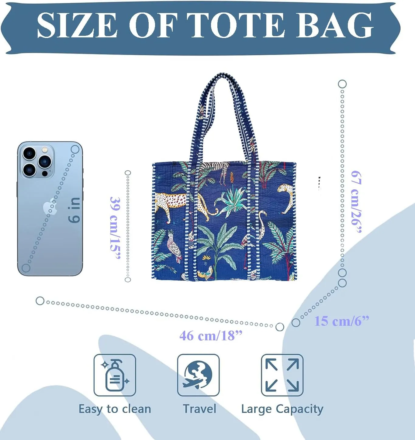 Rastogi Handicrafts Quilted Cotton Women Beautiful Printed Grocery Shopping Bag, Shoulder Bag, Tote Bag, Travel Bags