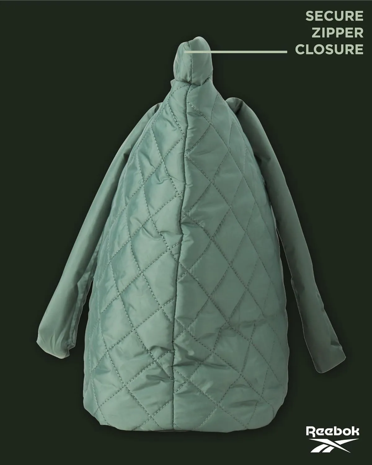 Reebok Women's Puffer Tote Bag - Lightweight Quilted Carry-All Tote Bag for Women - Casual Womens Puffy Shoulder Bags