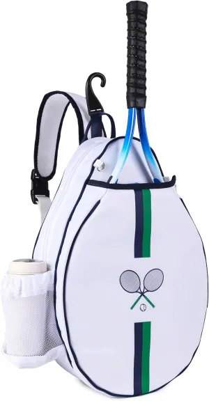 Rejolly Tennis Racket Sling Bag for Women Men Quilted Water Resistant Racquet Cover One Shoulder Crossbody Bag for 2 Tennis Rackets, Pickleball Paddles, Badminton Racquet