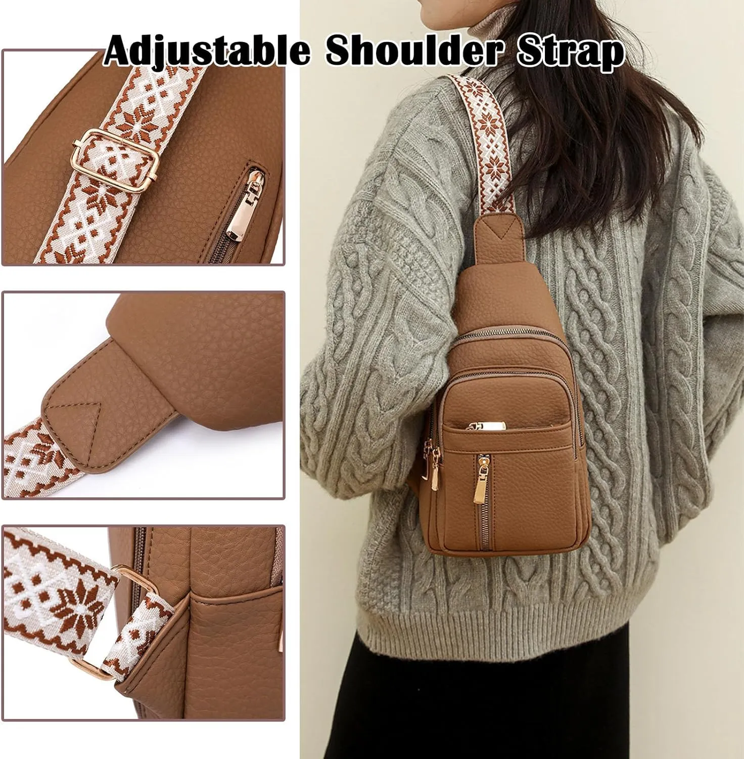 Relevantk Crossbody Bag, Wbougisay Crossbody Bag, Large Capacity Anti-Theft Solid Color Crossbody Bag