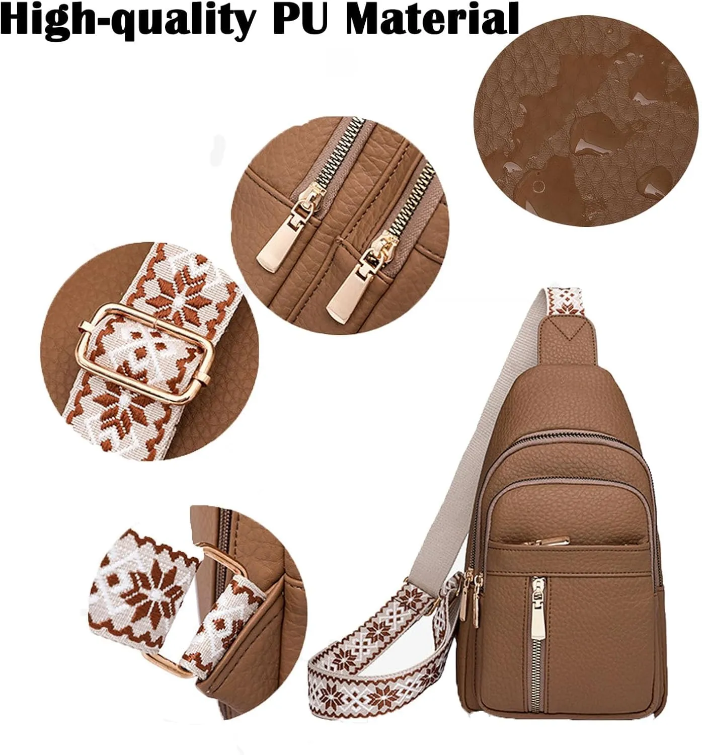 Relevantk Crossbody Bag, Wbougisay Crossbody Bag, Large Capacity Anti-Theft Solid Color Crossbody Bag