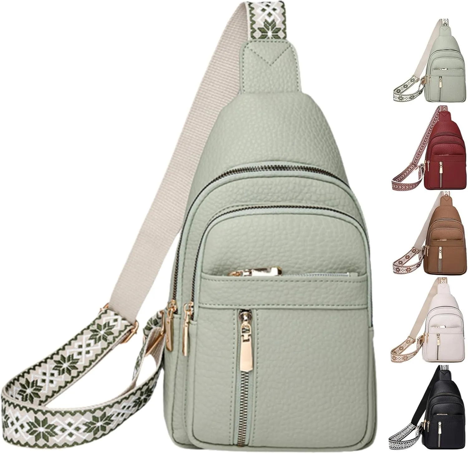 Relevantk Crossbody Bag, Wbougisay Crossbody Bag, Relevantk Large Capacity Anti-Theft Crossbody Leather Bag for Women