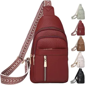 Relevantk Crossbody Bag, Wbougisay Crossbody Bag, Relevantk Large Capacity Anti-Theft Crossbody Leather Bag for Women