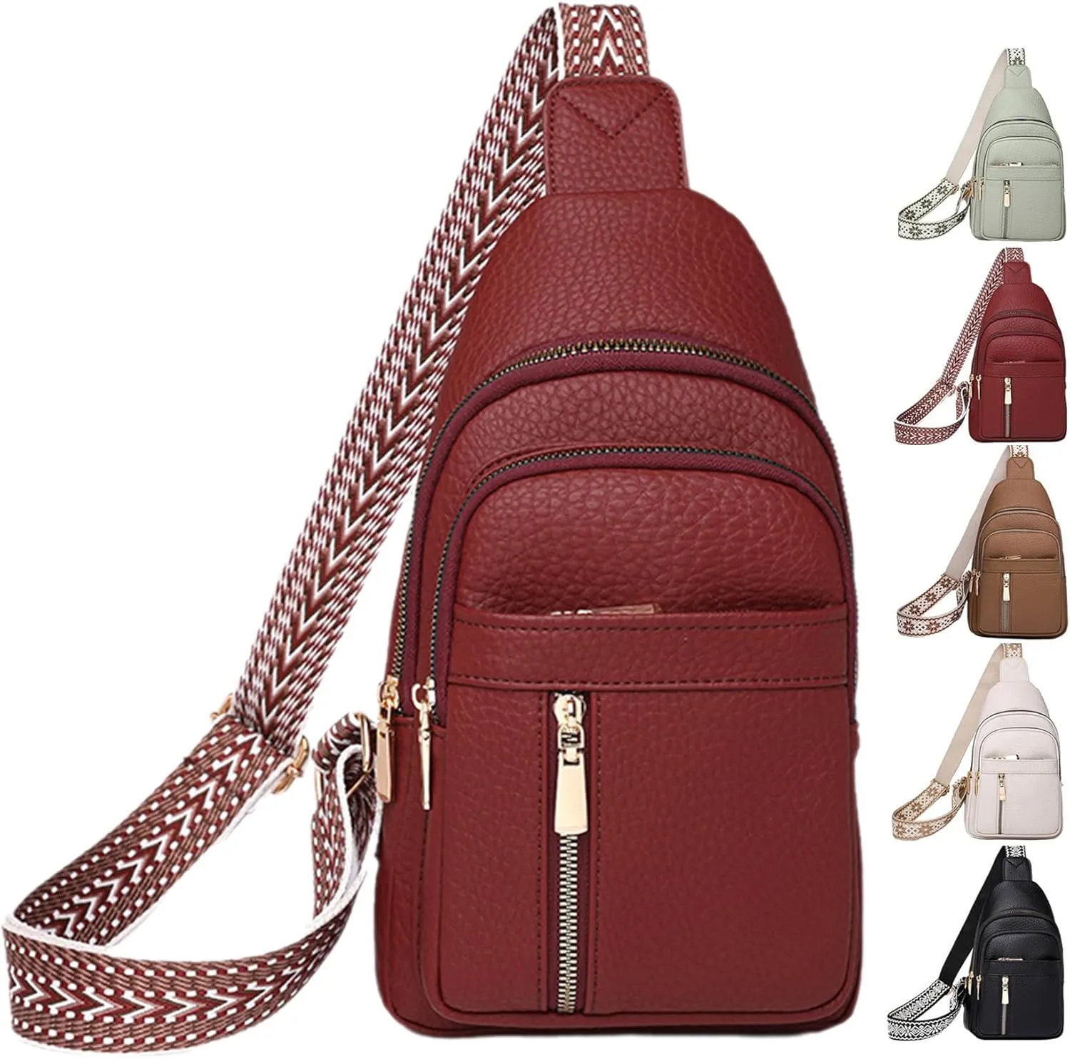 Relevantk Crossbody Bag, Wbougisay Crossbody Bag, Relevantk Large Capacity Anti-Theft Crossbody Leather Bag for Women
