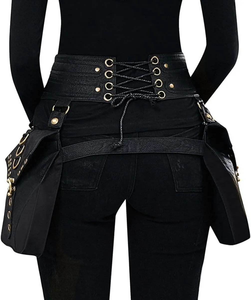 Renaissance Costume Retro Belt Pouch Steampunk Waist Bag Medieval Casual Daypack Gothic Festival Cosplay Halloween Accessory
