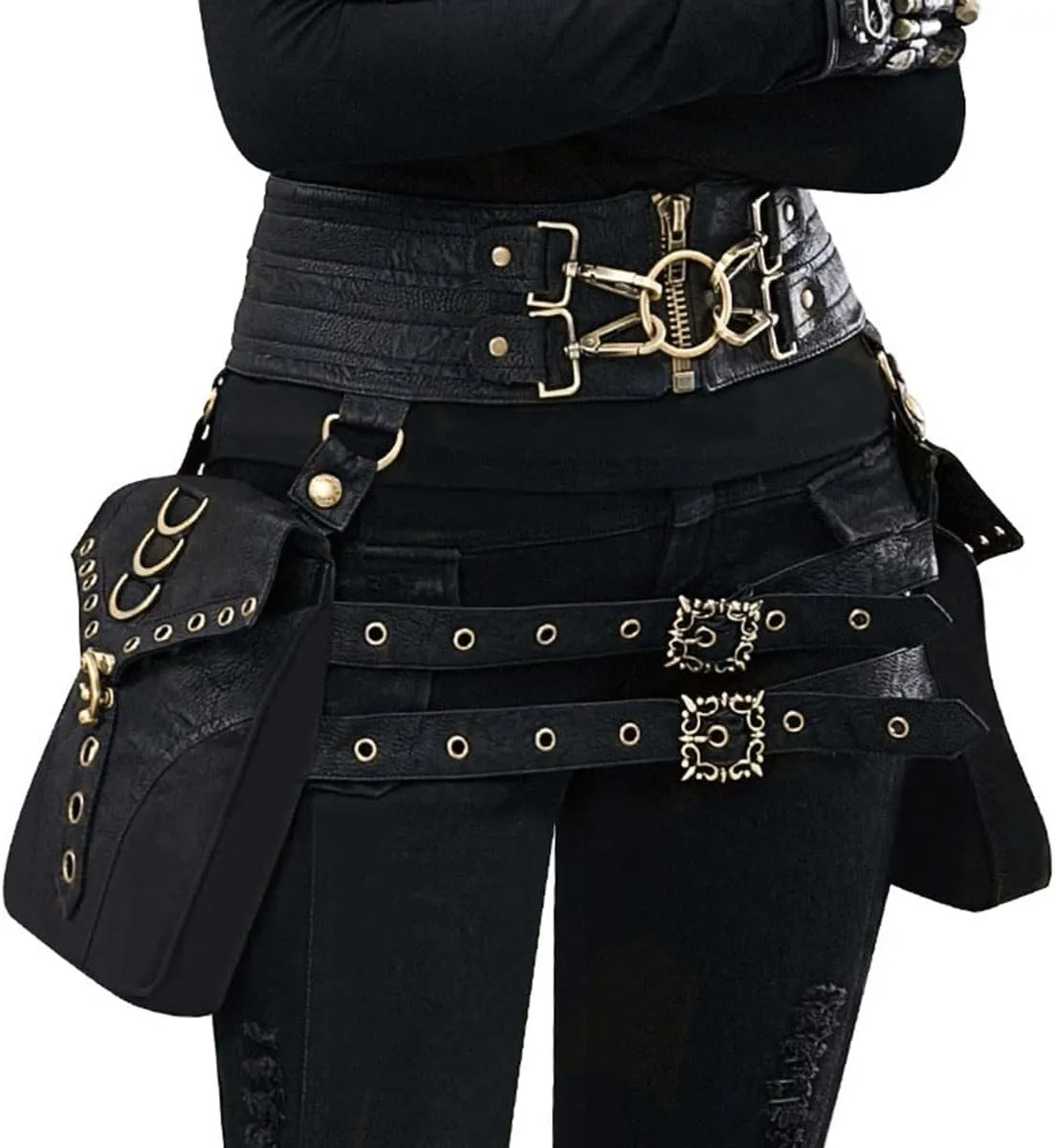 Renaissance Costume Retro Belt Pouch Steampunk Waist Bag Medieval Casual Daypack Gothic Festival Cosplay Halloween Accessory