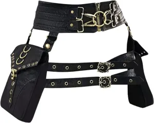 Renaissance Costume Retro Belt Pouch Steampunk Waist Bag Medieval Casual Daypack Gothic Festival Cosplay Halloween Accessory