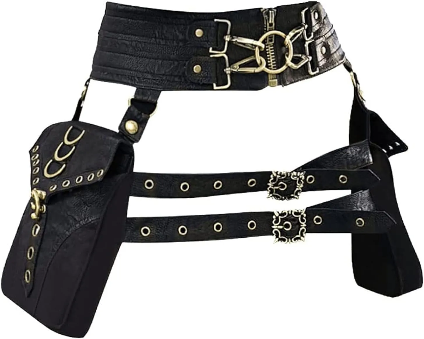 Renaissance Costume Retro Belt Pouch Steampunk Waist Bag Medieval Casual Daypack Gothic Festival Cosplay Halloween Accessory