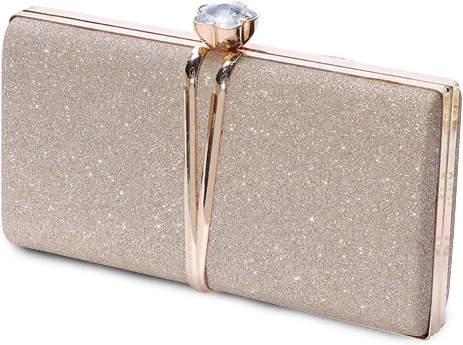 Rhinestone Evening Bag for Women Sequin Clutch Bag Bridal Wedding Purse Glitter Shoulder Bag Luxury Crystal Handbag