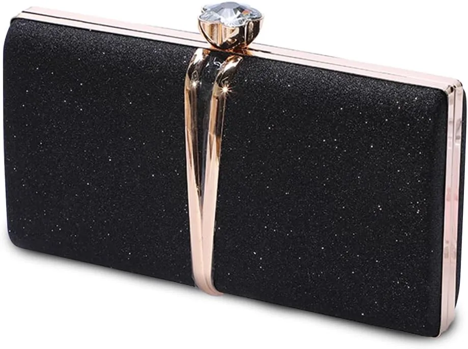 Rhinestone Evening Bag for Women Sequin Clutch Bag Bridal Wedding Purse Glitter Shoulder Bag Luxury Crystal Handbag