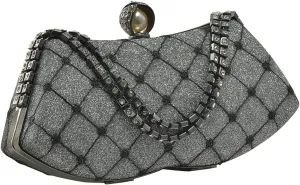 Rhinestone Evening Bag Sparkly Sequin Clutch Bag for Women Bridal Wedding Purse Glitter Shoulder Bag Crystal Handbag