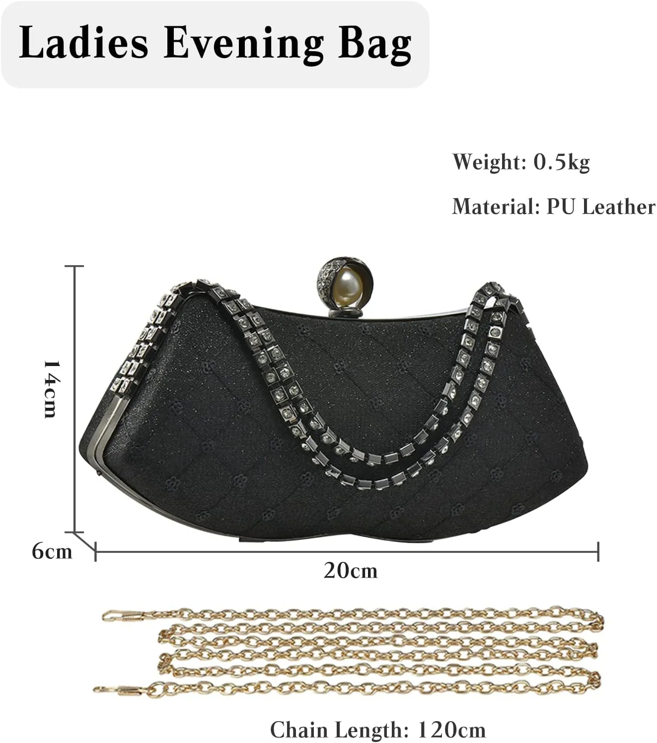 Rhinestone Evening Bag Sparkly Sequin Clutch Bag for Women Bridal Wedding Purse Glitter Shoulder Bag Crystal Handbag