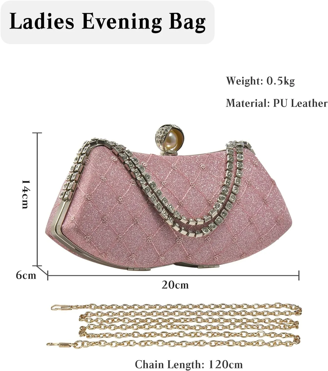 Rhinestone Evening Bag Sparkly Sequin Clutch Bag for Women Bridal Wedding Purse Glitter Shoulder Bag Crystal Handbag