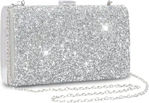 Rhinestone Purses for Women Glitter Evening Handbag Sparkly Clutch Bag Diamond Shoulder Handbag for Bridal Party