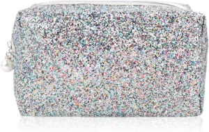 RIAH FASHION Pouch Clutch Organizer Bag - Travel Cosmetic Makeup Toiletry Jewelry Cute Sequin Purse Adjustable Strap (Glitter Cosmetic Bag - Multi)