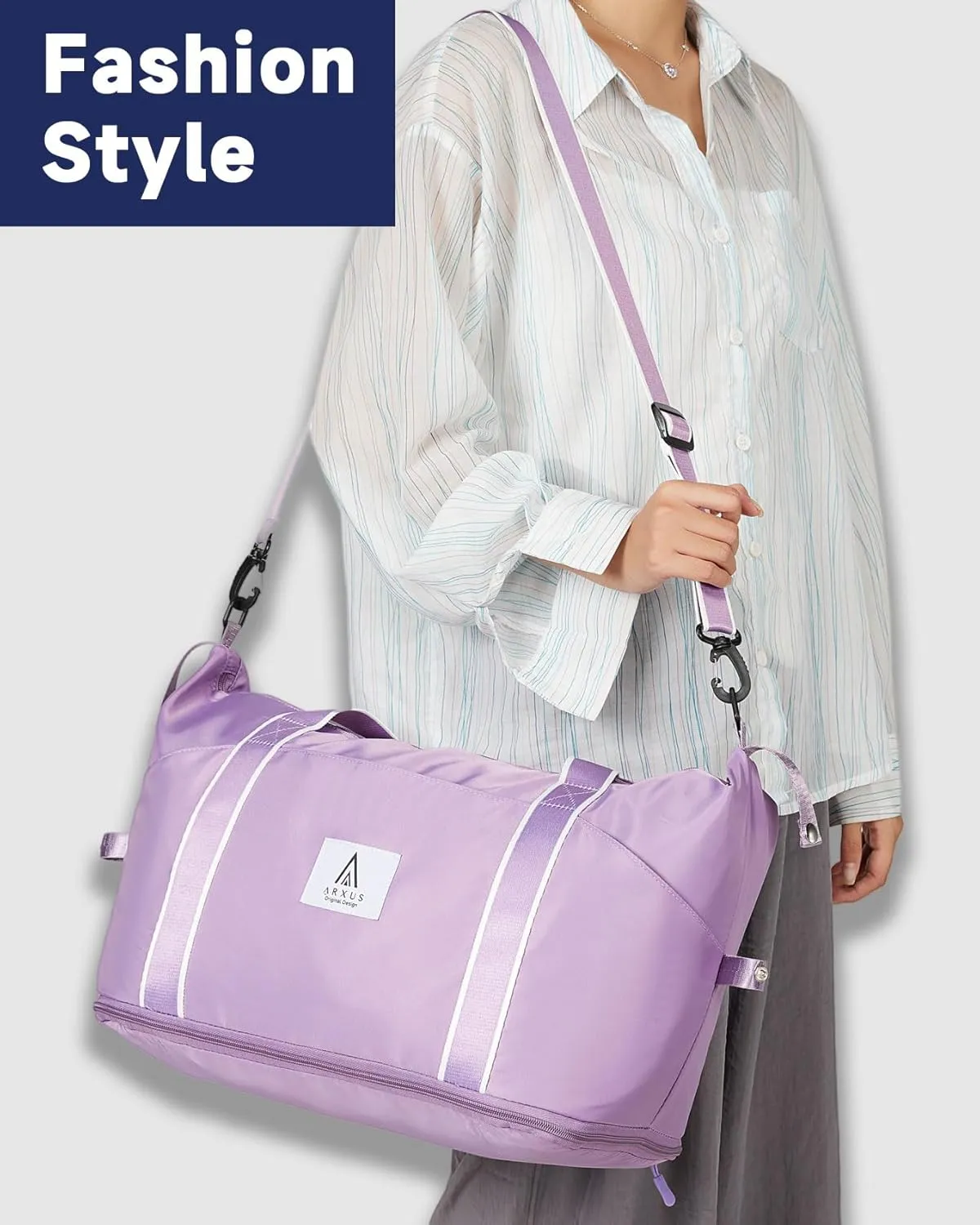 Rolling Duffle Bag with Detachable Wheels and Adjustable Shoulder Strap, Large Expandable Foldable Carry On Luggage Bag with Handle and Suitcase Sleeve, Weekend Travel Airplane 25L-55L