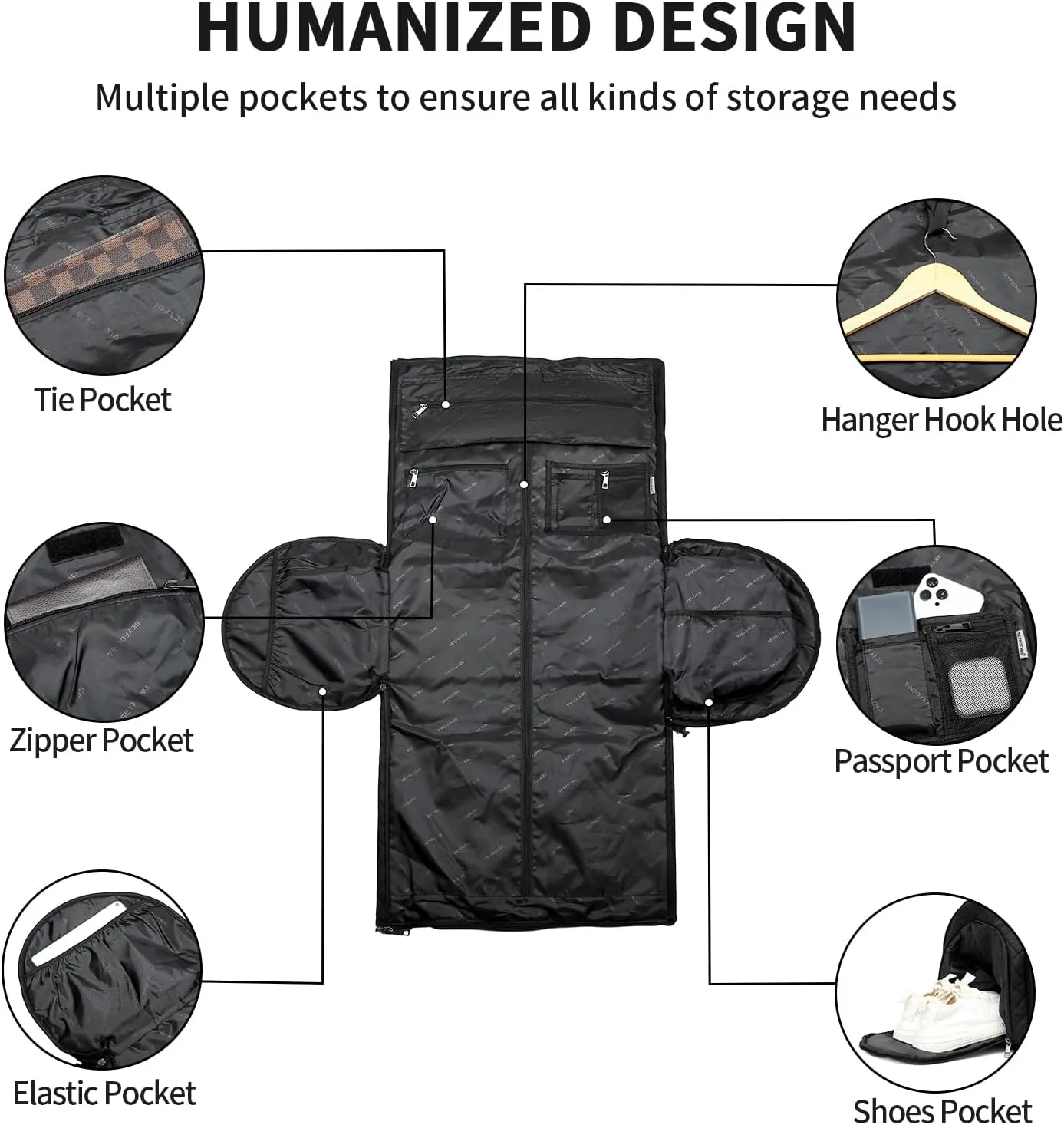 Rolling Garment Bags for Travel,Convertible Duffle Garment Bag Roller Bag Carry on Garment Bag with Wheels Luggage Rolling Weekender Roller Duffle Bags for Travel-Black