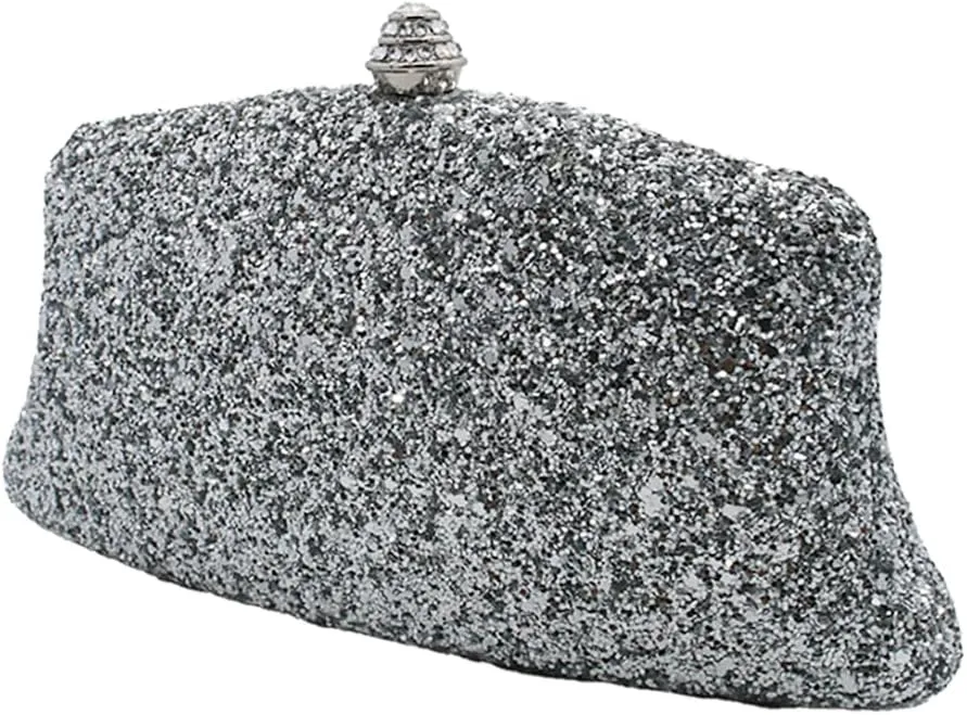 RomanticDesign Women Glitter Evening Bag Sequin Wedding Handbag Cocktail Prom Party Shiny Clutch Purse