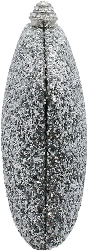 RomanticDesign Women Glitter Evening Bag Sequin Wedding Handbag Cocktail Prom Party Shiny Clutch Purse