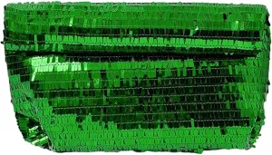 Rungion Sparkly Sequin Clutch Purse for Women Soft Rolled-up Evening Bag Handbag for Prom Party Wedding Dinner 2025