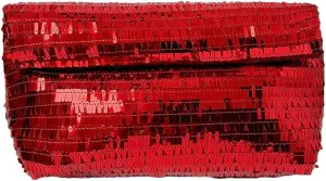 Rungion Sparkly Sequin Clutch Purse for Women Soft Rolled-up Evening Bag Handbag for Prom Party Wedding Dinner 2025