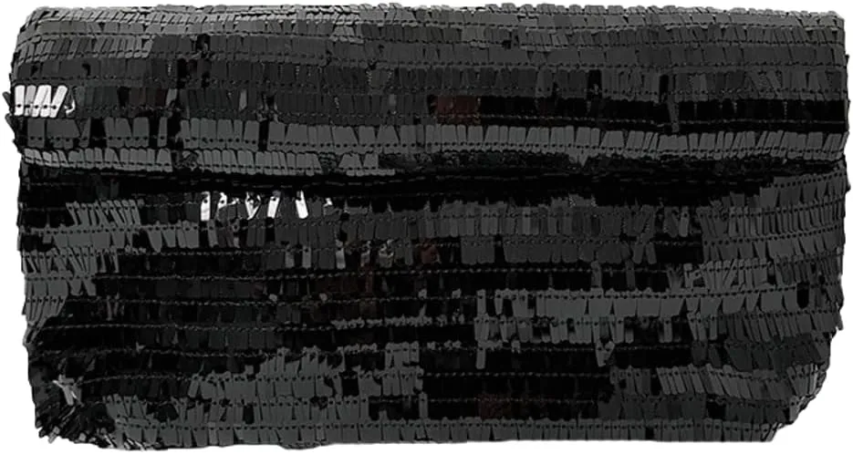 Rungion Sparkly Sequin Clutch Purse for Women Soft Rolled-up Evening Bag Handbag for Prom Party Wedding Dinner 2025