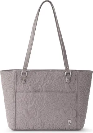 Sakroots Metro Tote Bag in Eco-Twill with Dual Shoulder Straps, Mushroom Spirit Desert Quilted