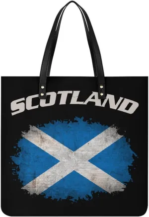 Scotland Flag Novelty Tote Bags for Women Funny Handbags Top Handle Purses Crossbody Shoulder Bag Fashion