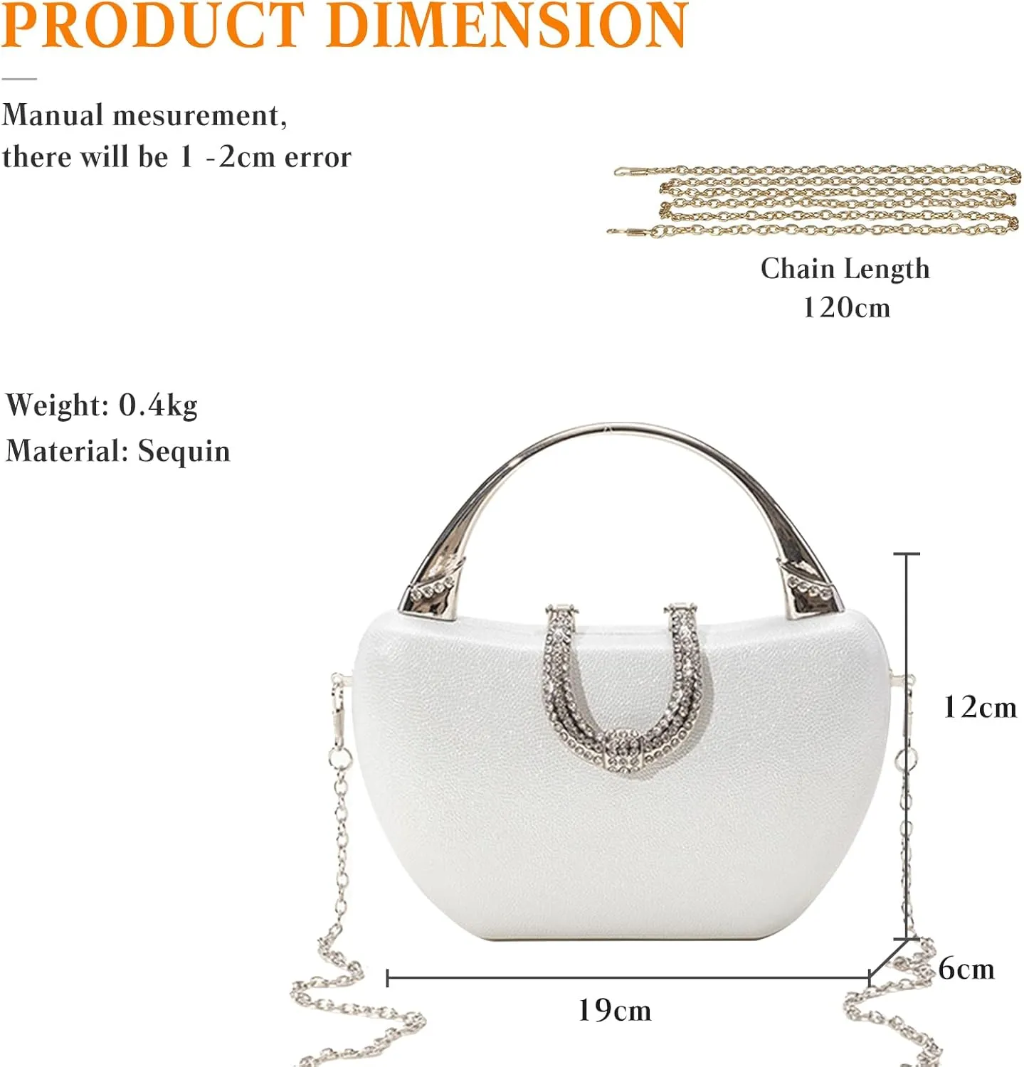 Sequin Clutch Bag for Women Rhinestone Evening Bag Sparkly Crystal Handbag Bridal Wedding Purse Glitter Shoulder Bag