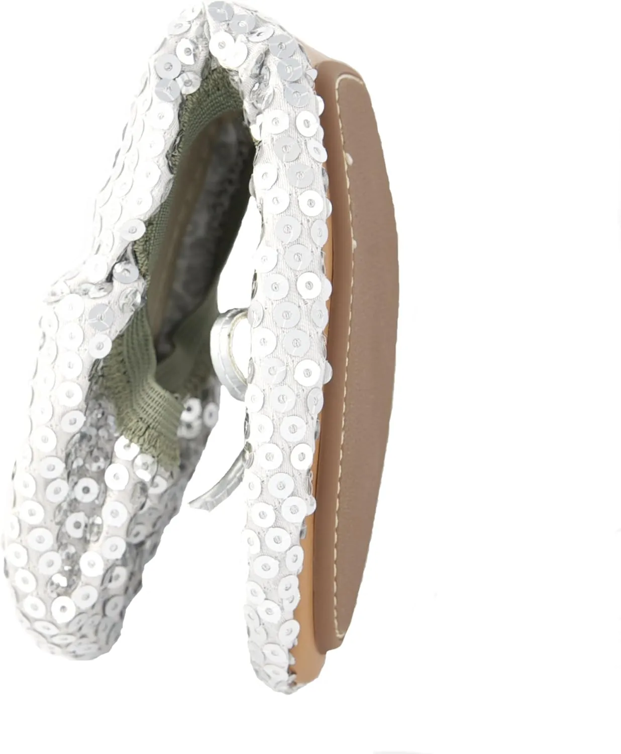 Sequin Sparkle Foldable Portable Shoes - Comfortable Women Ballet Flats That foldup and fit in Bag