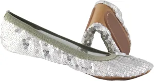 Sequin Sparkle Foldable Portable Shoes - Comfortable Women Ballet Flats That foldup and fit in Bag