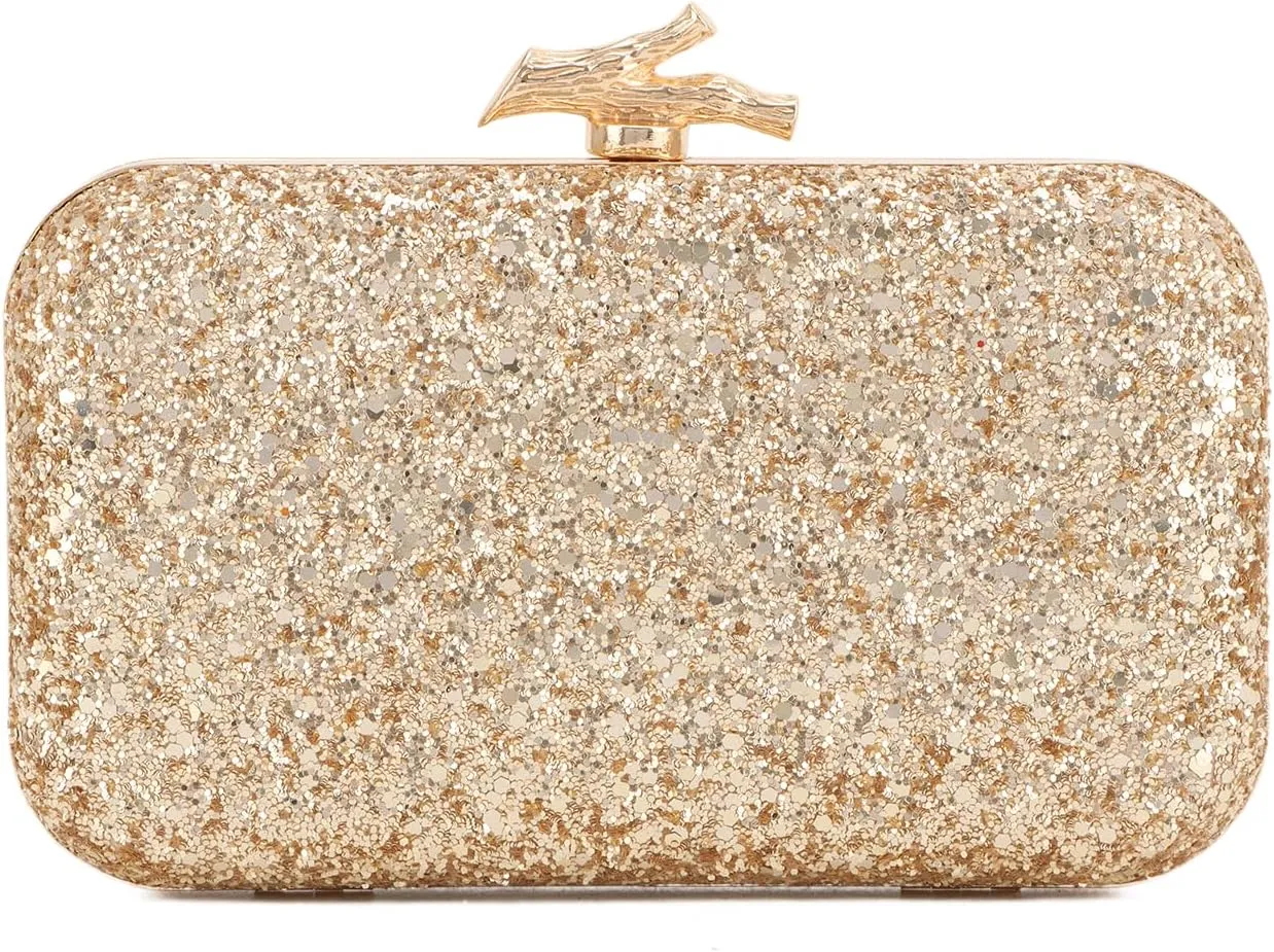 Sequins Clutch Purses for Women Sparkling Evening Bag with Chain for Party and Wedding