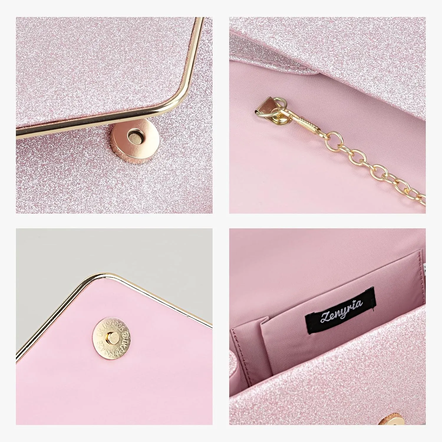 Shining Glitter Clutch Purse for Women Sparkling Envelop Evening bag for Prom Cocktail Party Clutch