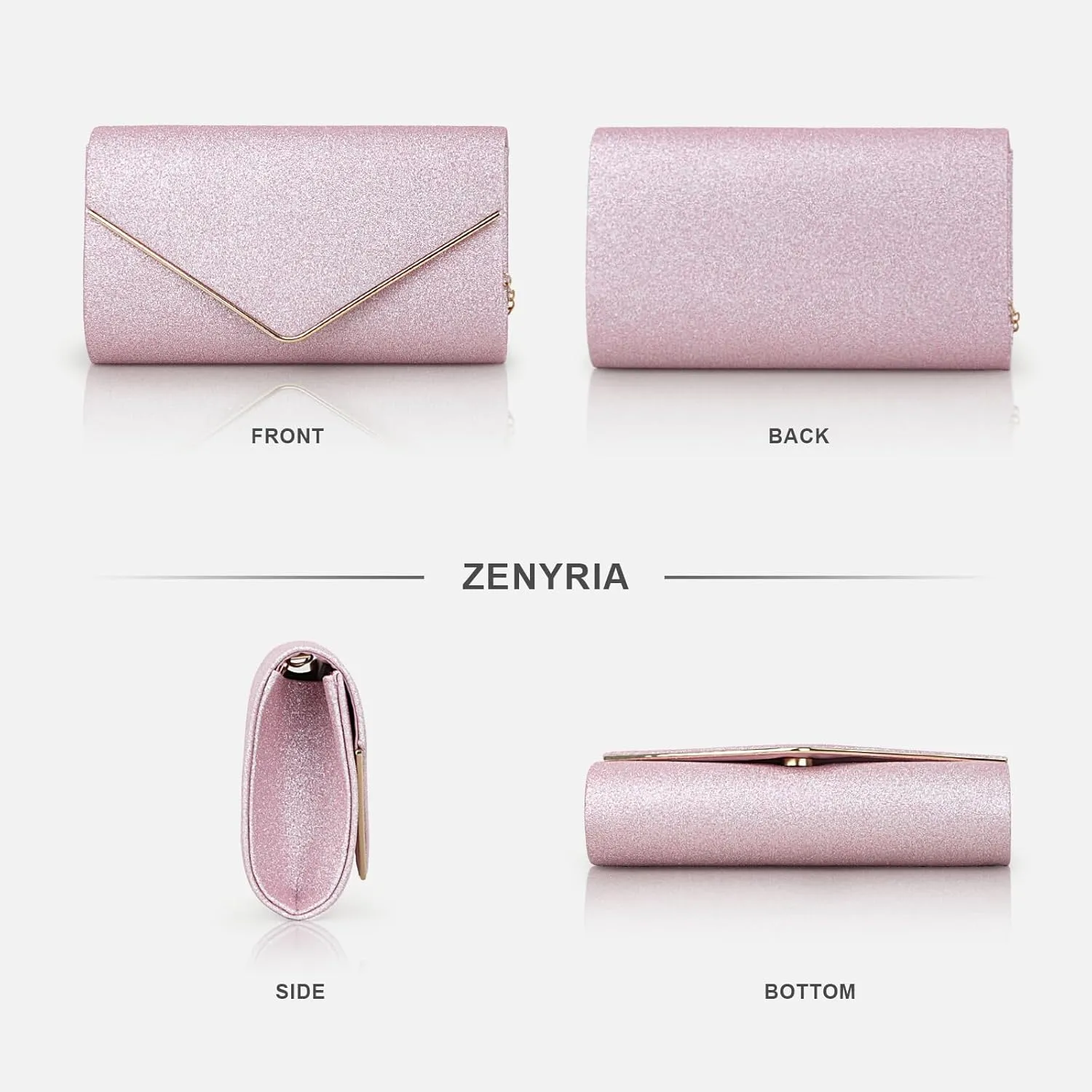 Shining Glitter Clutch Purse for Women Sparkling Envelop Evening bag for Prom Cocktail Party Clutch