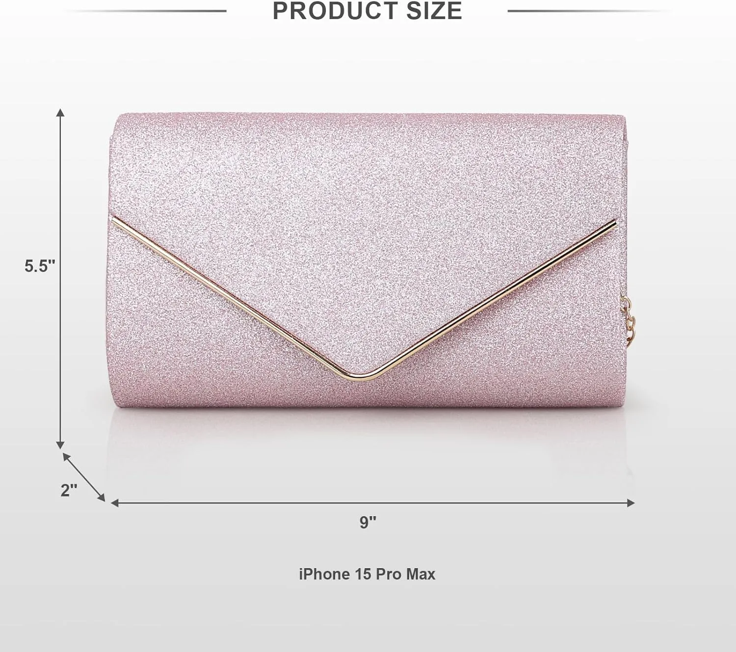 Shining Glitter Clutch Purse for Women Sparkling Envelop Evening bag for Prom Cocktail Party Clutch