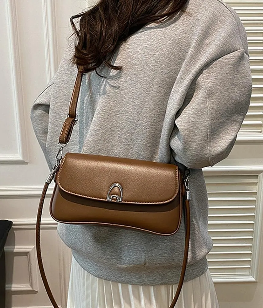 Shoulder Bag for Women Crossbody Purses with 2 Removable Straps Trendy Leather Bag Clutch Tote Handbags Saddle Bag