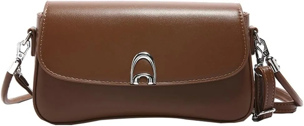 Shoulder Bag for Women Crossbody Purses with 2 Removable Straps Trendy Leather Bag Clutch Tote Handbags Saddle Bag