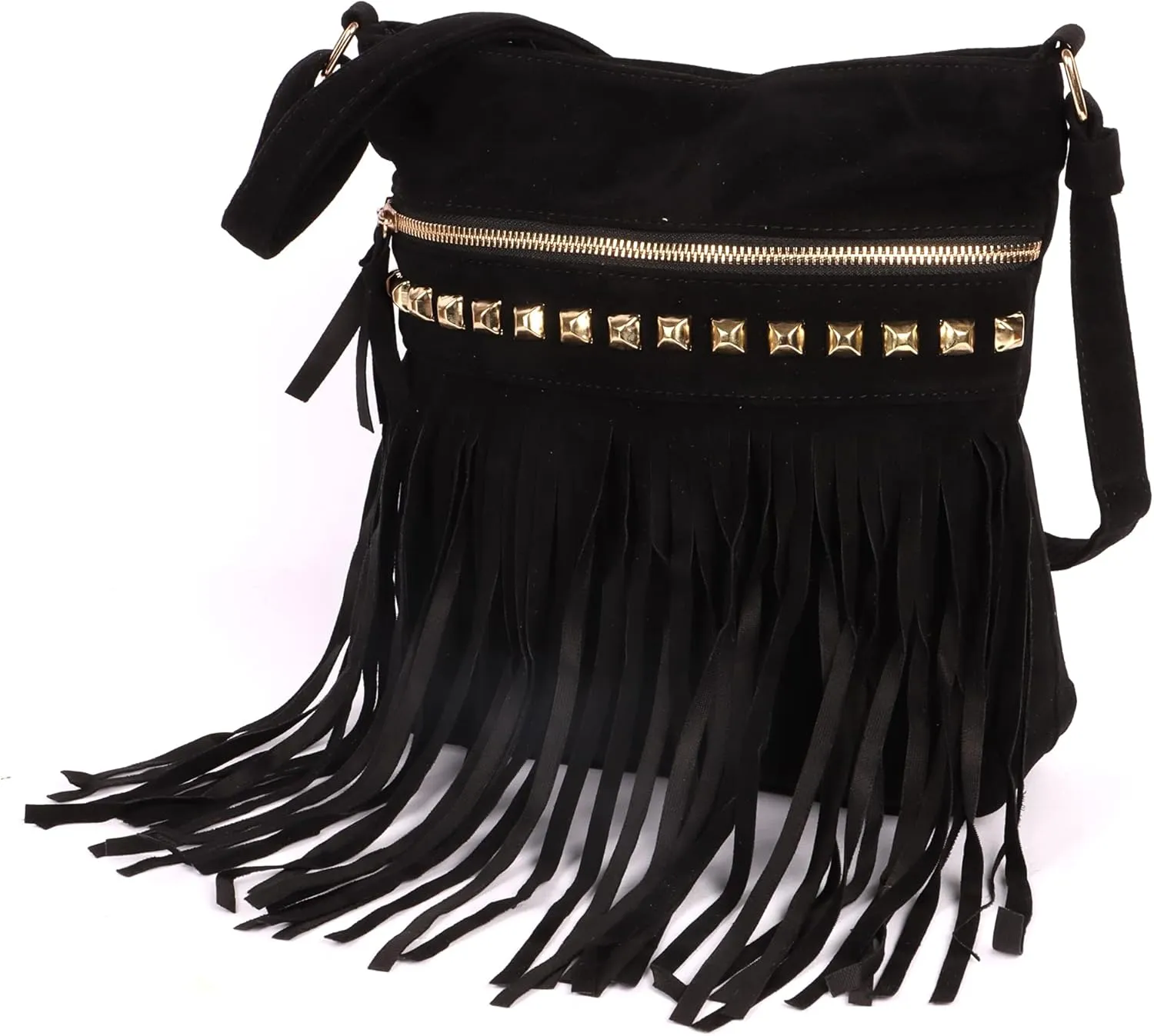 Shoulder Bag Large Tassel Crossbody Bags for Women, Black Beach Bag Crossbody Tote Purse for Beach Travel Daily Use