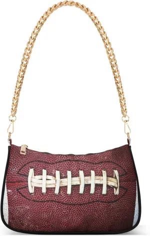Shoulder Bags for Women American Football Lace Hobo Tote Handbag Small Clutch Purse with Zipper Closure