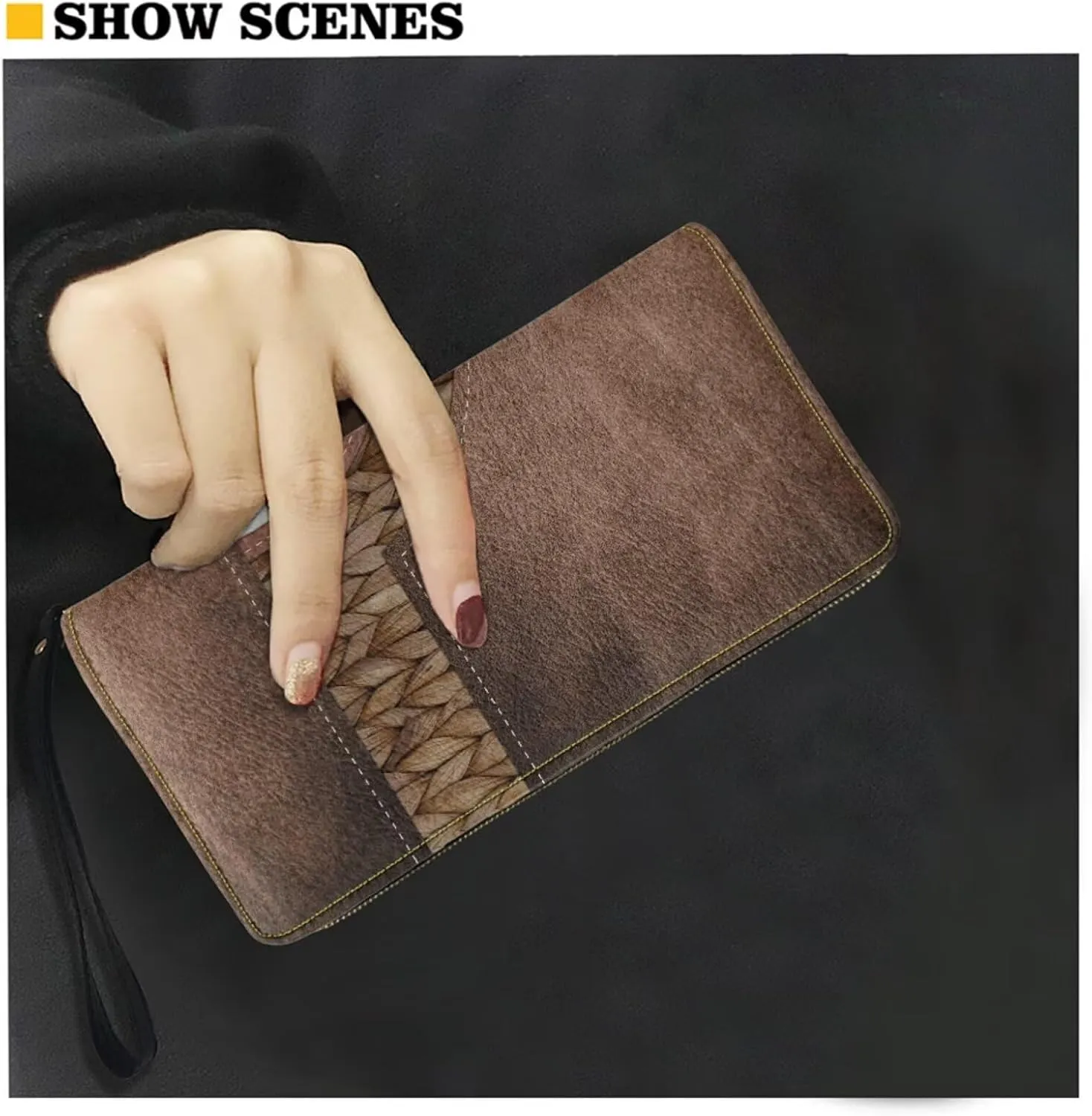 Shoulder Wallet 2Pcs, Leather Shoulder Bags with Belt Wallet Set of 2 Lightweight & Portable for Travel & Shopping