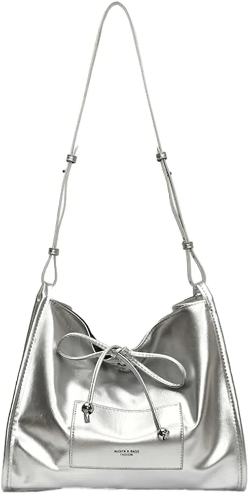 Simple Solid Bow Tie shoulder Bag for Women Large Capacity Commuter Underarm Bag Outdoor Travel Sling Bags 2025