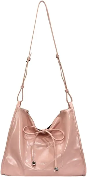 Simple Solid Bow Tie shoulder Bag for Women Large Capacity Commuter Underarm Bag Outdoor Travel Sling Bags 2025