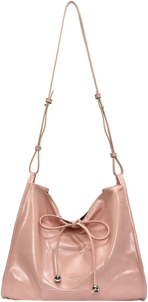 Simple Solid Bow Tie shoulder Bag for Women Large Capacity Commuter Underarm Bag Outdoor Travel Sling Bags 2025