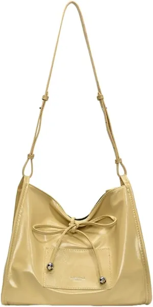 Simple Solid Bow Tie shoulder Bag for Women Large Capacity Commuter Underarm Bag Outdoor Travel Sling Bags 2025