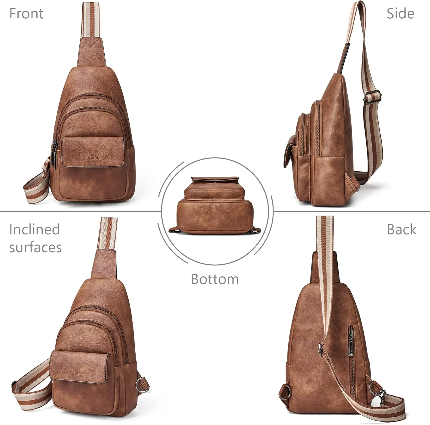 Sling Bag Crossbody Bags for Women Cross Body Fanny Packs Chest Sling Purses for Travel Shopping Leisure Sport