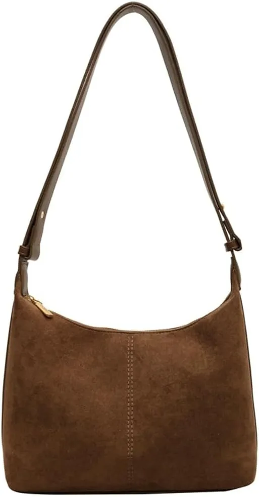 Slouchy Suede Crescent Hobo Bags Women Trendy Crossbody Purse Satchels Shoulder Tote Bag Dumpling Top-handle Tote Handbag