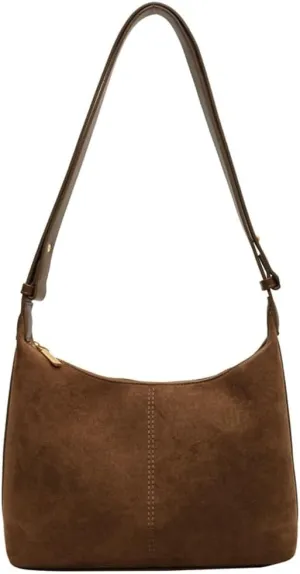 Slouchy Suede Crescent Hobo Bags Women Trendy Crossbody Purse Satchels Shoulder Tote Bag Dumpling Top-handle Tote Handbag